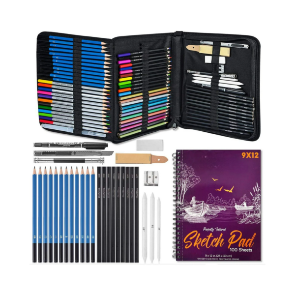 72-Piece Arts Supplies and Drawing Kit Set