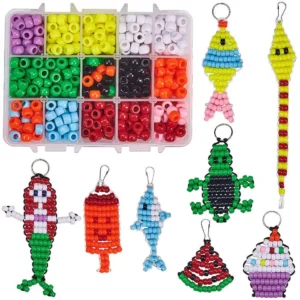 1Box 8Pairs 620Pcs Bead Pets Kit Pony Beads