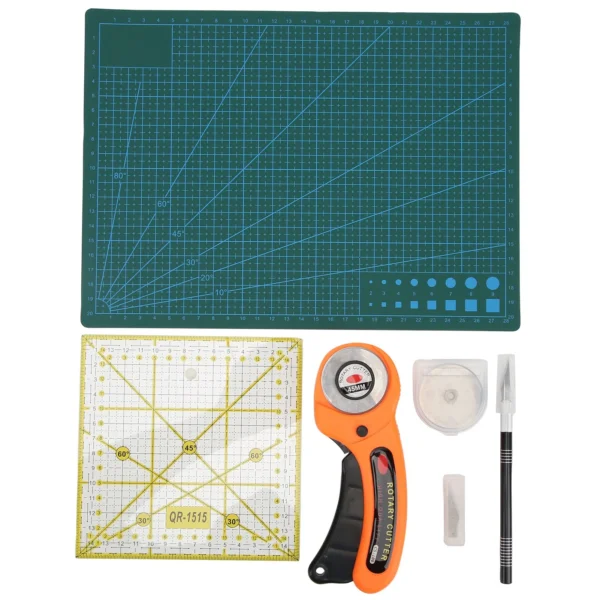 15Pcs Fabric Cutter Set Cloth Cutting Hob Kit With Mat