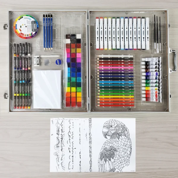 200-Pcs Drawing Set Essential Portable Premium aKit - Image 3