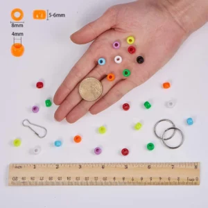1Box 8Pairs 620Pcs Bead Pets Kit Pony Beads