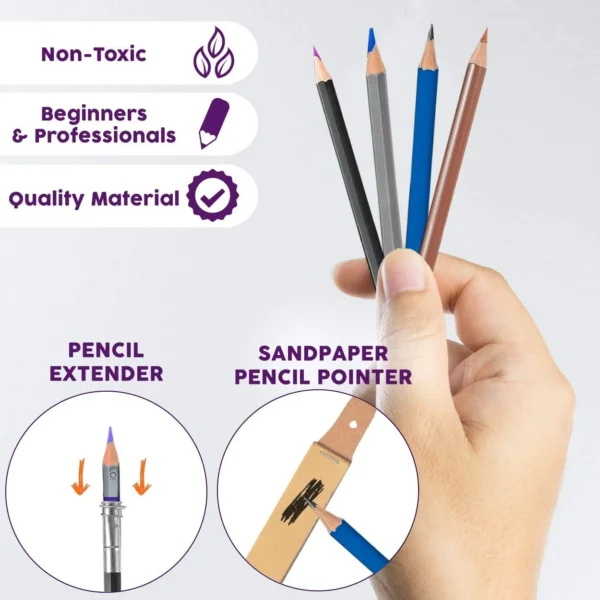 72-Piece Arts Supplies and Drawing Kit Set - Image 3