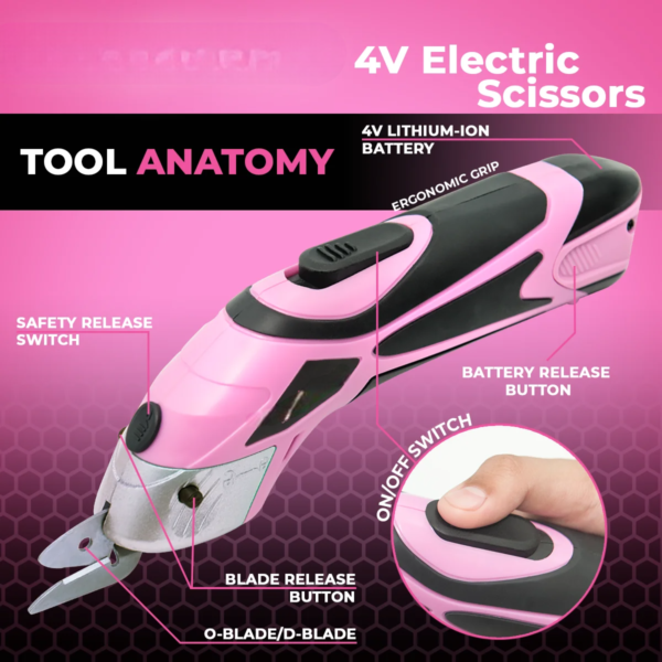 Cordless Electric Scissors Fabric Cutter for Crafts - Image 2