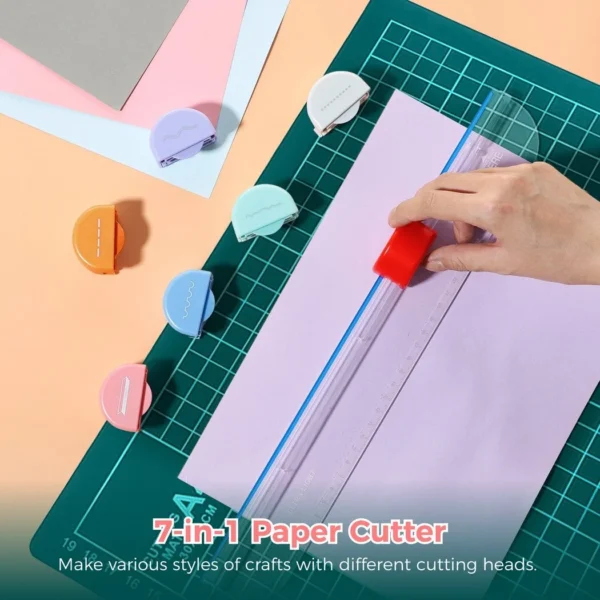 7-in-1 Rotary Paper Trimmer, Multi-Function Scrapbook Tool - Image 2