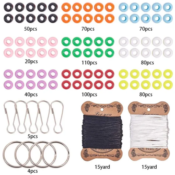 1Box 8Pairs 620Pcs Bead Pets Kit Pony Beads - Image 3